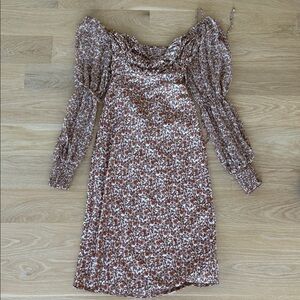 Free people Floral Puff Sleeve Dress size XS